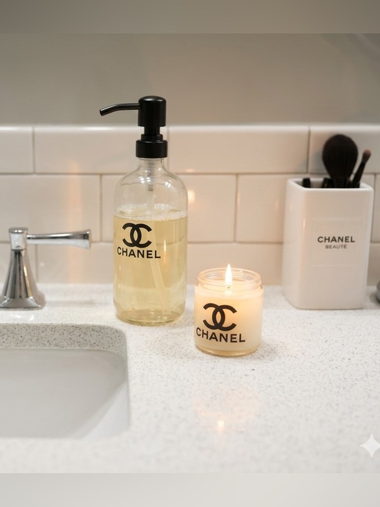 Chanel. Other - ChaneI White Jar Candle 🕯️ with Black Logo and Gold Lid